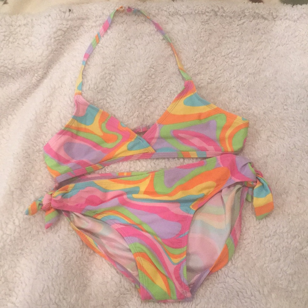 Rainbow Multicolor Bikini Swimsuit Set